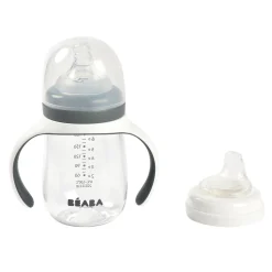 Biberon d'apprentissage 2 en 1 210ml Gris minéral