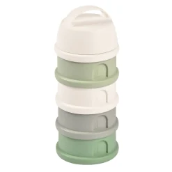 Boîte doseuse de lait 4 compartiments empilables Vert sauge