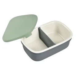 Boîte repas céramique Gris minéral/Vert sauge