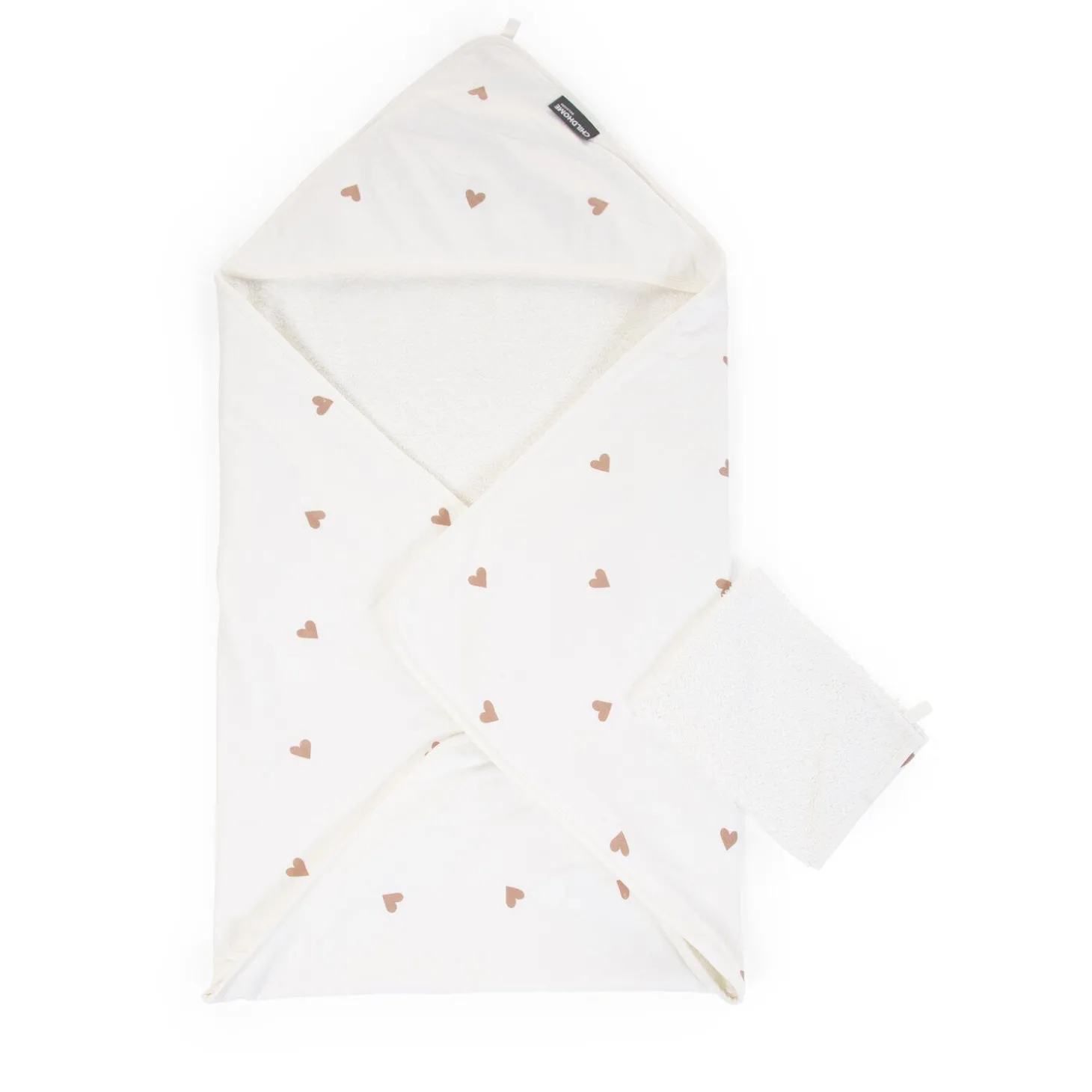 Cape De Bain + Gant - 80x80 Cm - Jersey - Hearts