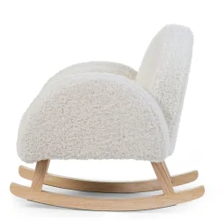 Chaise A Bascule Pour Enfants - Teddy - Ecru Naturel