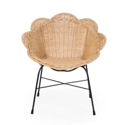 Chaise enfant Fleur en rotin