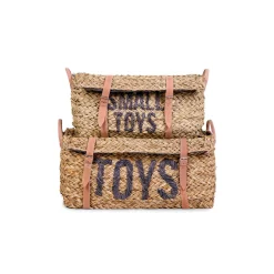 Coffre à jouets en rotin Anthracite 2pcs