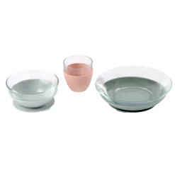 Coffret repas verre Eucalyptus/Rose