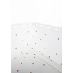 Contour De Parc - 35x340 Cm - Jersey + Mousseline - Hearts