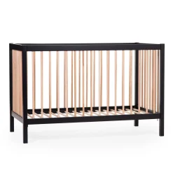 COT 97 - Lit de bébé - 120x60Cm – Noir Naturel