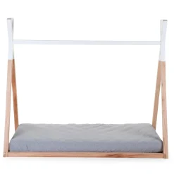 Lit Tipi - 70x140 Cm - Bois - Naturel Blanc