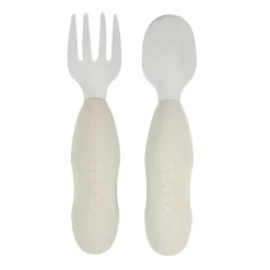 Lot 2 pré-couverts d'apprentissage Inox Gris velours