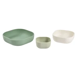 Lot de 3 bols silicone gigogne Vert sauge