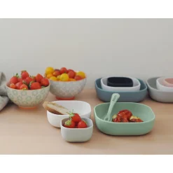 Lot de 3 bols silicone gigogne Vert sauge