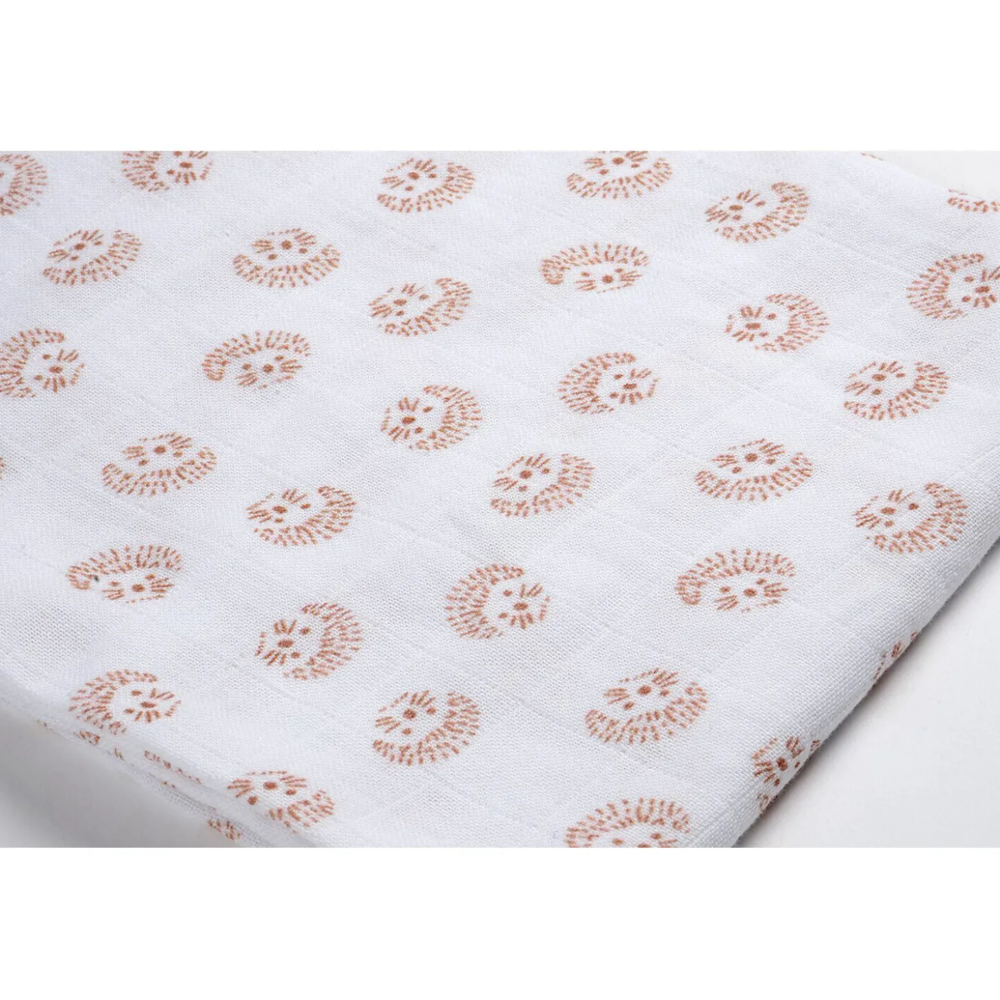 Lot de 3 langes en coton Herrisson/Marron