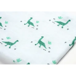 Lot de 3 langes en coton Jurassique/Vert