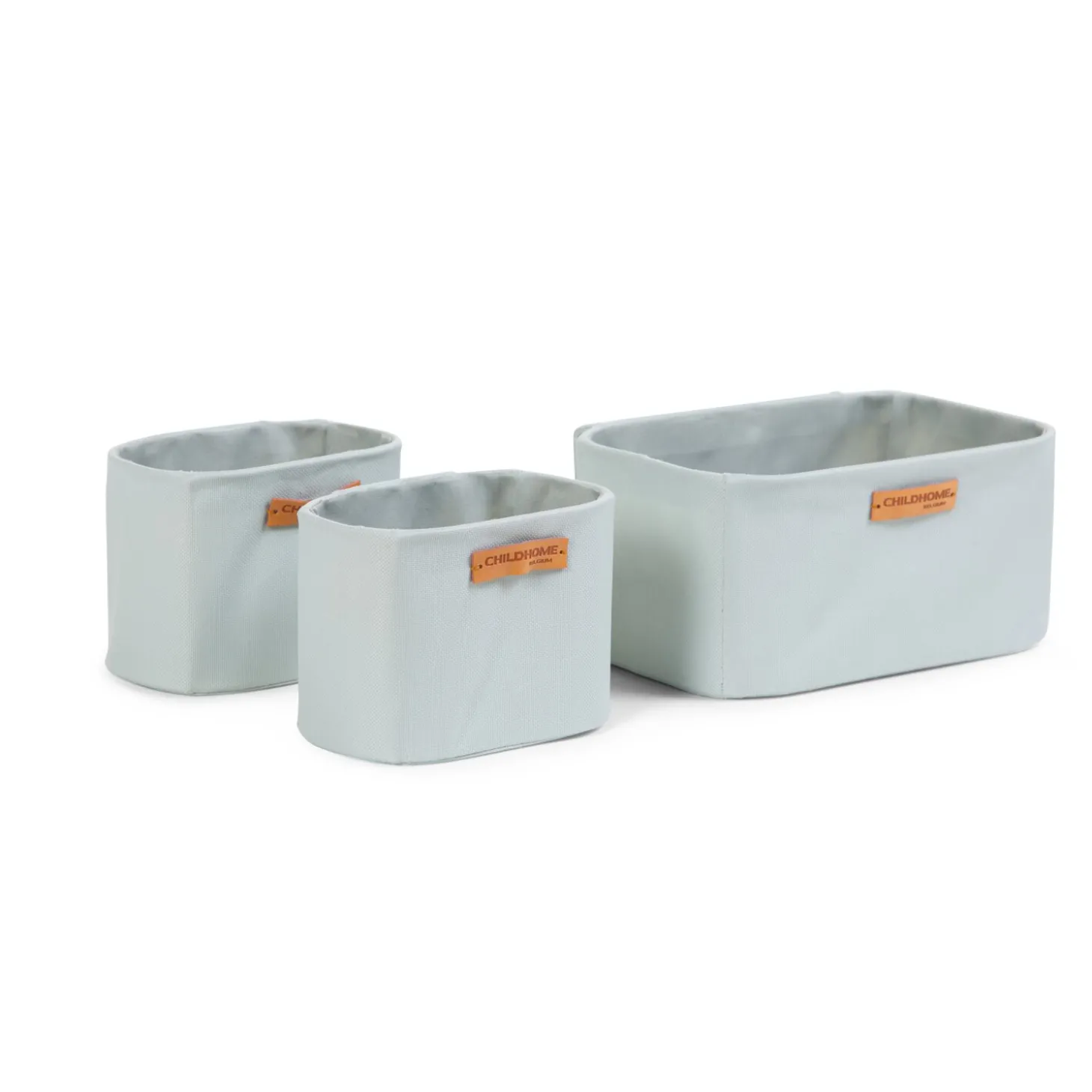 Lot de 3 paniers de rangement suspendus Polyester gris