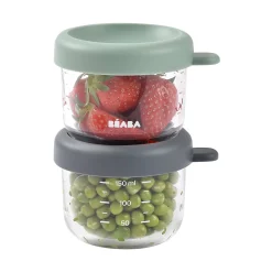 Lot de 2 portions verre 150 ml Mineral / Vert sauge