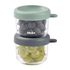 Lot de 2 portions verre 150 ml Mineral / Vert sauge