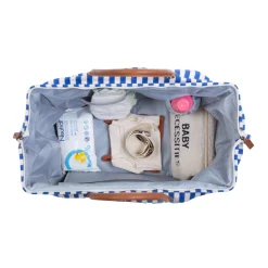 Mommy Bag ® Sac à Langer - Rayures - Bleu Electrique /Bleu