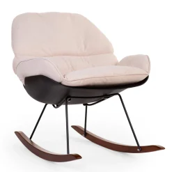 Rocking Chaise A Bascule Lounge - Noir/Ecru