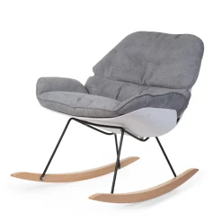 Rocking Chaise A Bascule Lounge - Blanc Gris