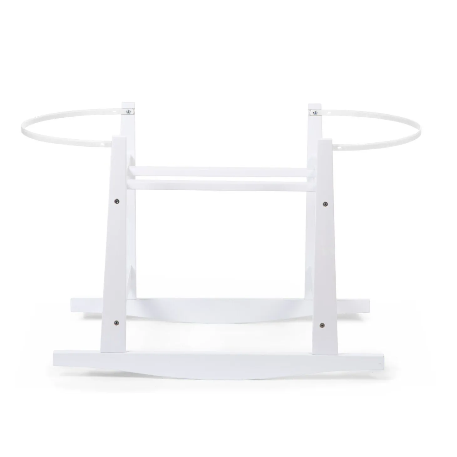 Support à bascule panier à moïse en bois blanc