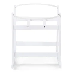 Support à bascule panier à moïse en bois blanc