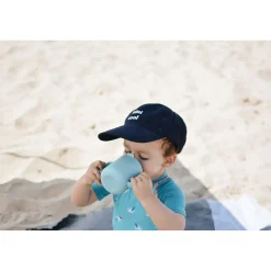 Tasse d'apprentissage silicone Bleu