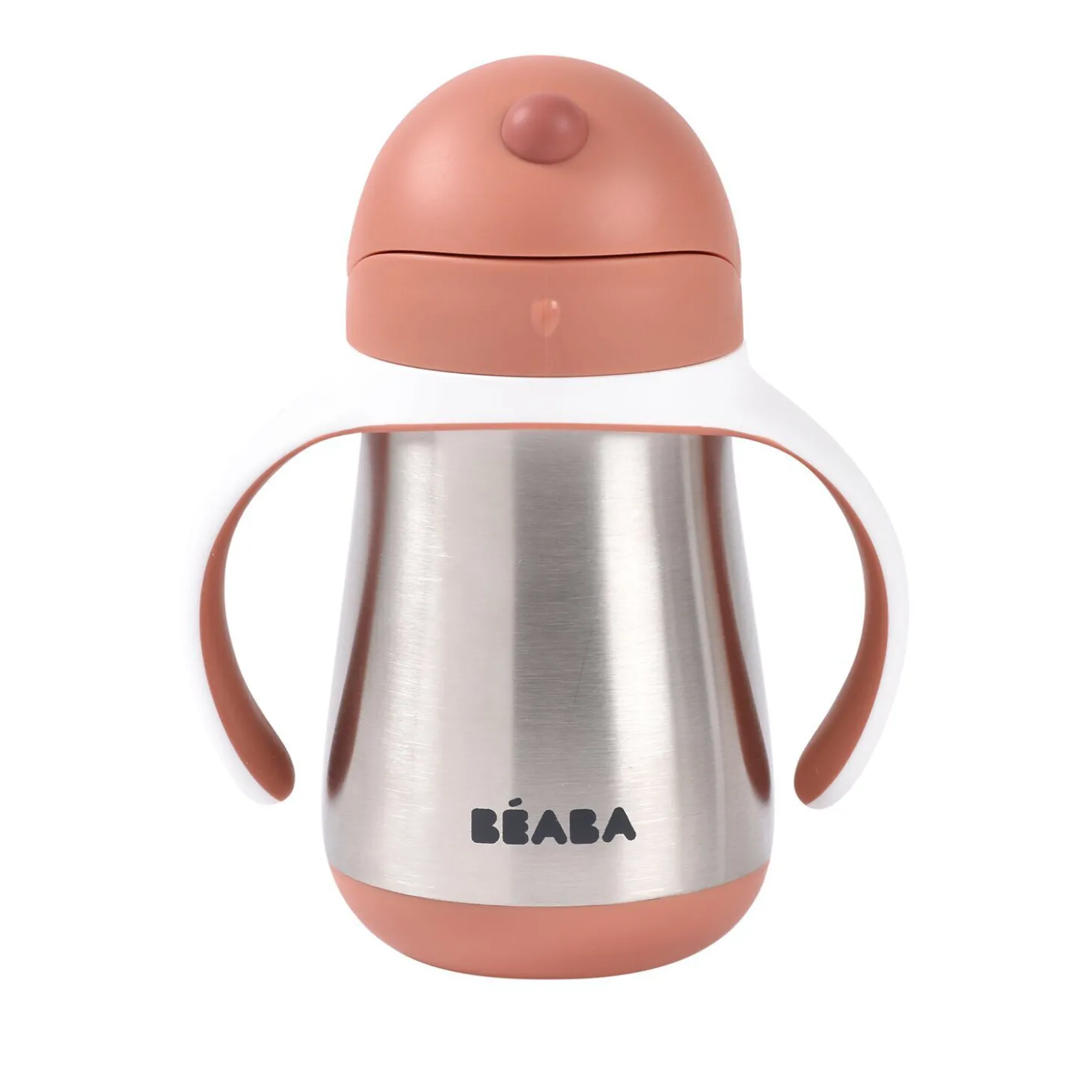 Tasse paille inox 250ml Terracotta