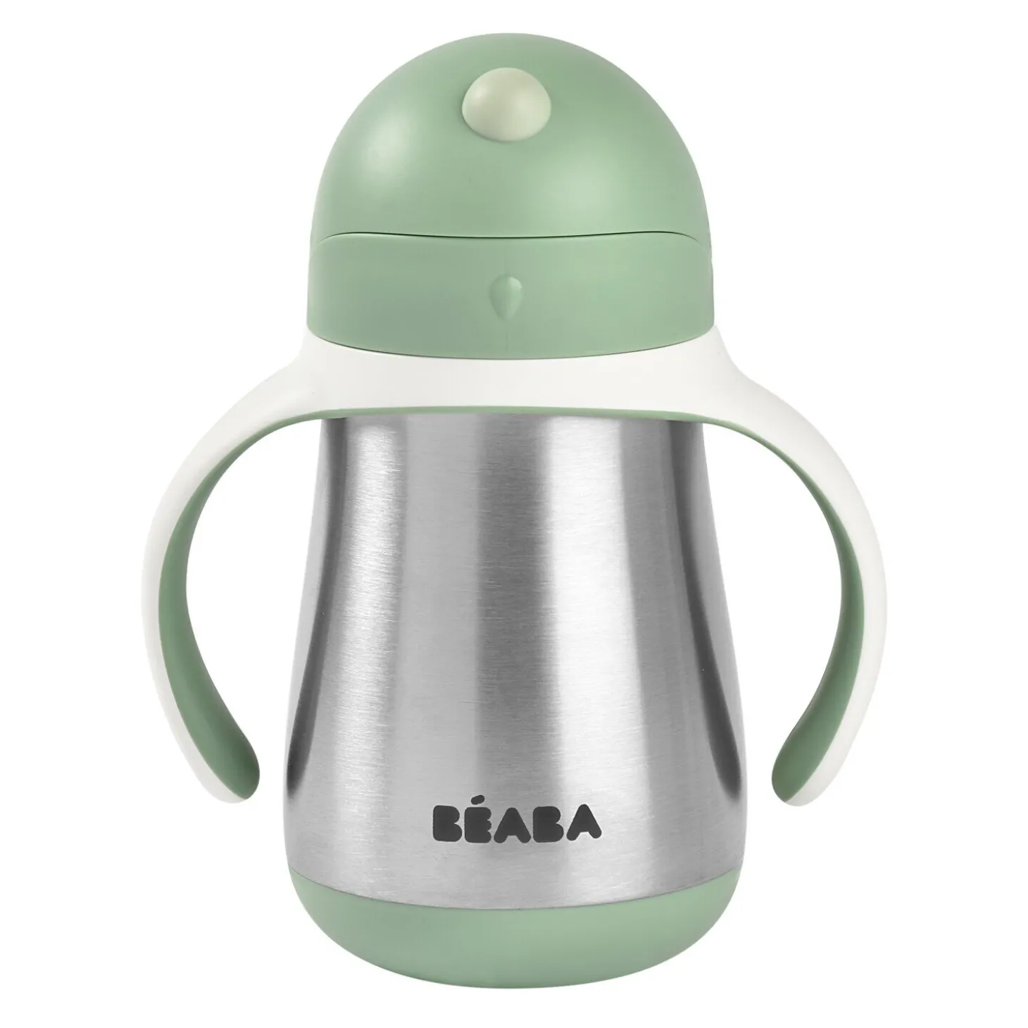 Tasse paille inox 250ml Vert sauge