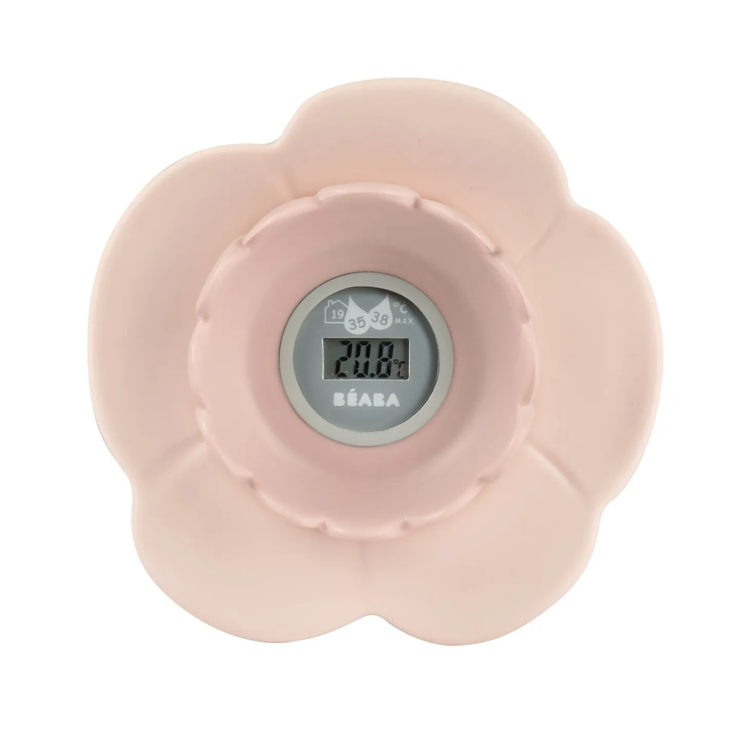 Thermomètre de bain Lotus Vieux rose