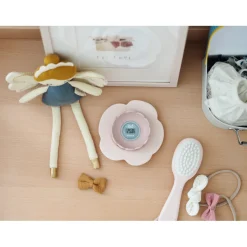 Thermomètre de bain Lotus Vieux rose