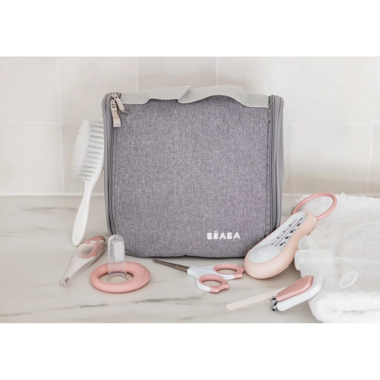 Trousse de toilette nomade Vieux rose